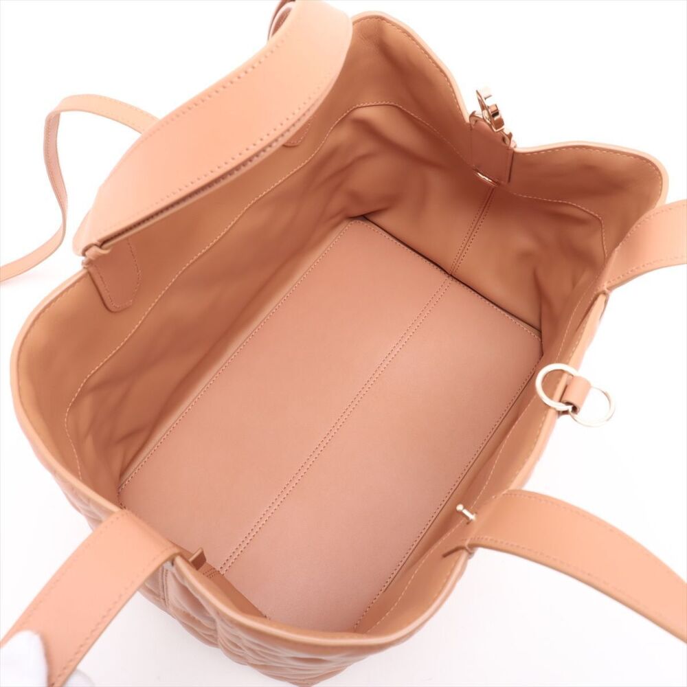 Dior Christian Handbag Tan Leather Cannage Mitza Toujours Beige - Picture 7 of 8